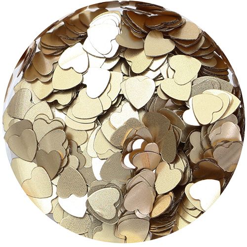 ♪ハートホログラム クラッシー ゴールド 3mm【ゆうパケット】