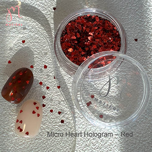 マイクロハートホログラム レッド【ゆうパケット】