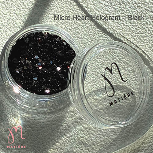 マイクロハートホログラム ブラック【ゆうパケット】