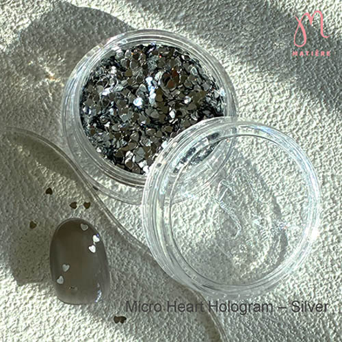 マイクロハートホログラム シルバー【ゆうパケット】
