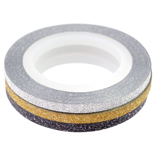 グリッターテープ3色セット 3mm【お取り寄せ】【ゆうパケット】