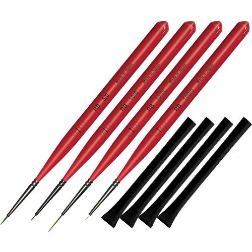 ☆♪SPIRIT RB アート用筆 4本セット(キャップ付)【ゆうパケット】