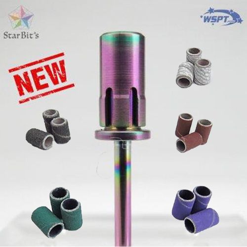 ☆♪オーロラバネ付マンドレル+カラフルサンディングバンドセット【ゆうパケット】