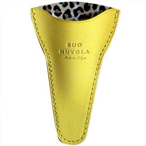 ■本革ニッパーケース IYO(レモンイエローxレオパード)【ゆうパケット】