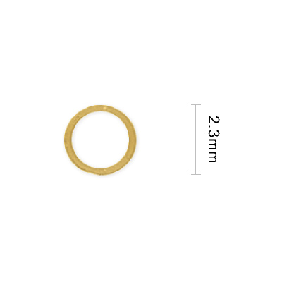 ■[OUTLET]フラットリング2.3mm ゴールド(10個)【ネコポス】