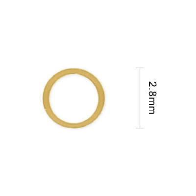 [OUTLET]フラットリング2.8mm ゴールド(10個)【ネコポス】