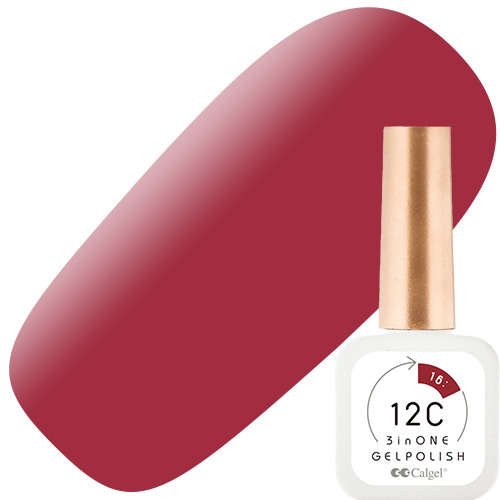 □カルジェル 12C ノンワイプ スリーインワン ジェルポリッシュ8ml16ファイア ステディ ヘア【お取り寄せ】