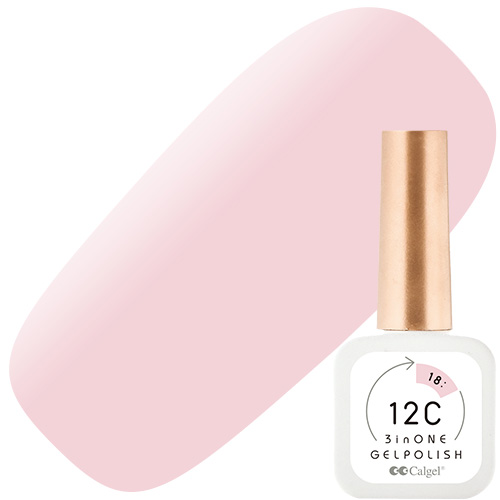 □カルジェル 12C ノンワイプ スリーインワン ジェルポリッシュ8ml18チーク クレバー サーペント【お取り寄せ】