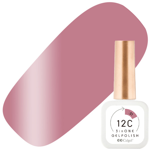 ♪カルジェル 12C ノンワイプ スリーインワン ジェルポリッシュ8ml 31 ピンクサンドミニッツ ツチノエ