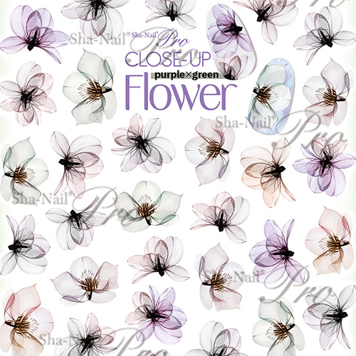 CLOSE-UP Flower purple×green/クローズアップフラワー パープル×グリーン【ネコポス】
