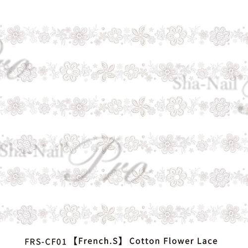 [△]■【plus/FrenchS./岡本瑠美】Cotton Flower Lace -white-/コットンフラワーレース　ホワイト【お取り寄せ】【ネコポス】