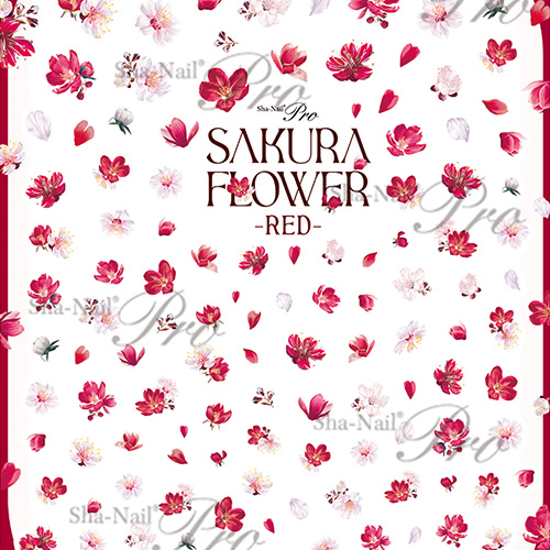 Sakura Flower-Red-/桜花 赤【ネコポス】
