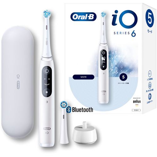 オーラルB iO6 充電式 電動歯ブラシ ホワイト iOM62I61KWT【お取り寄せ】