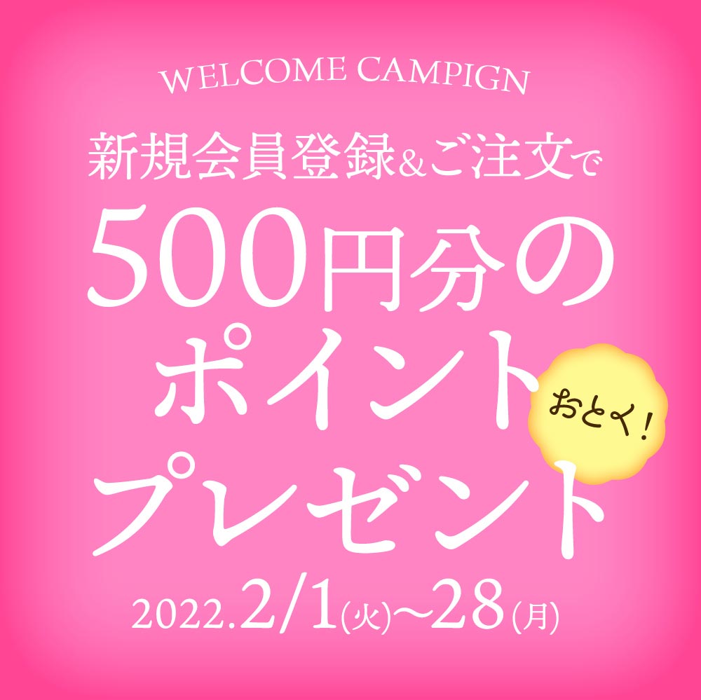 【1/4-31】新規会員登録500ポイント